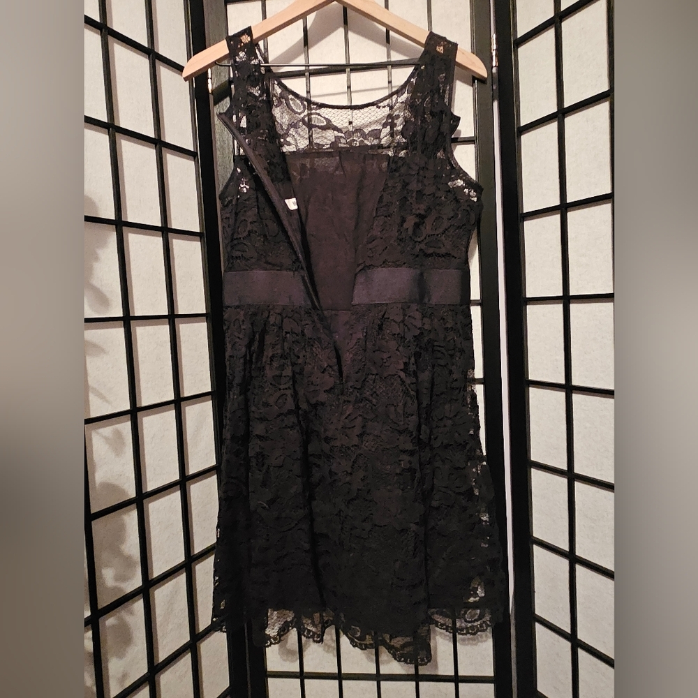 BB Dakota Black Lace Dress Size 8 - Picture 4 of 5